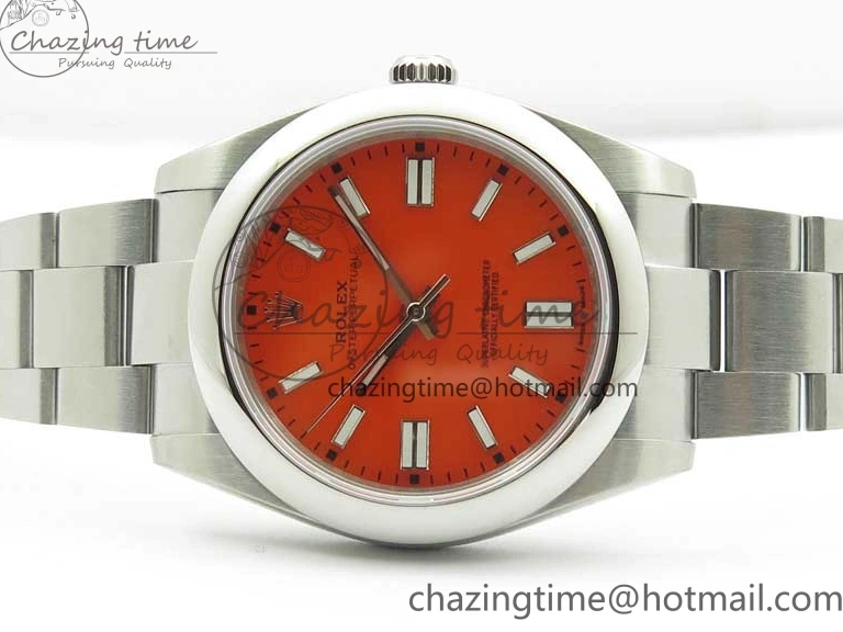 1226 Casual Oyster Perpetual 41mm 124300 EWF Best Edition Red Dial on SS Bracelet A 2856